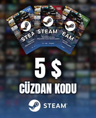 Steam 5 USD Cüzdan Kodu