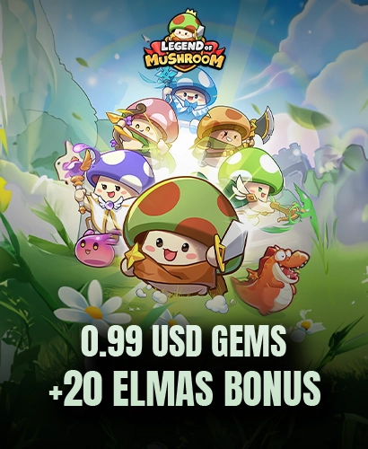 Legend of Mushroom 0.99 USD Gems + 20 Elmas