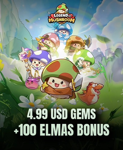 Legend of Mushroom 4.99 USD Gems + 100 Elmas