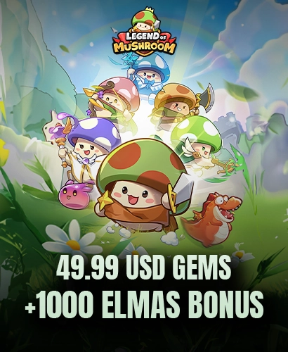 Legend of Mushroom 49.99 USD Gems + 1000 Elmas