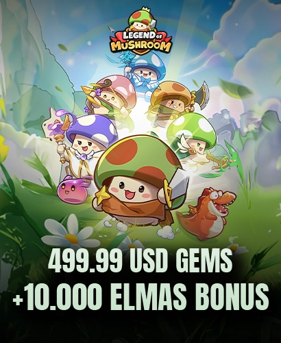 Legend of Mushroom 499.99 USD Gems + 10000 Diamonds