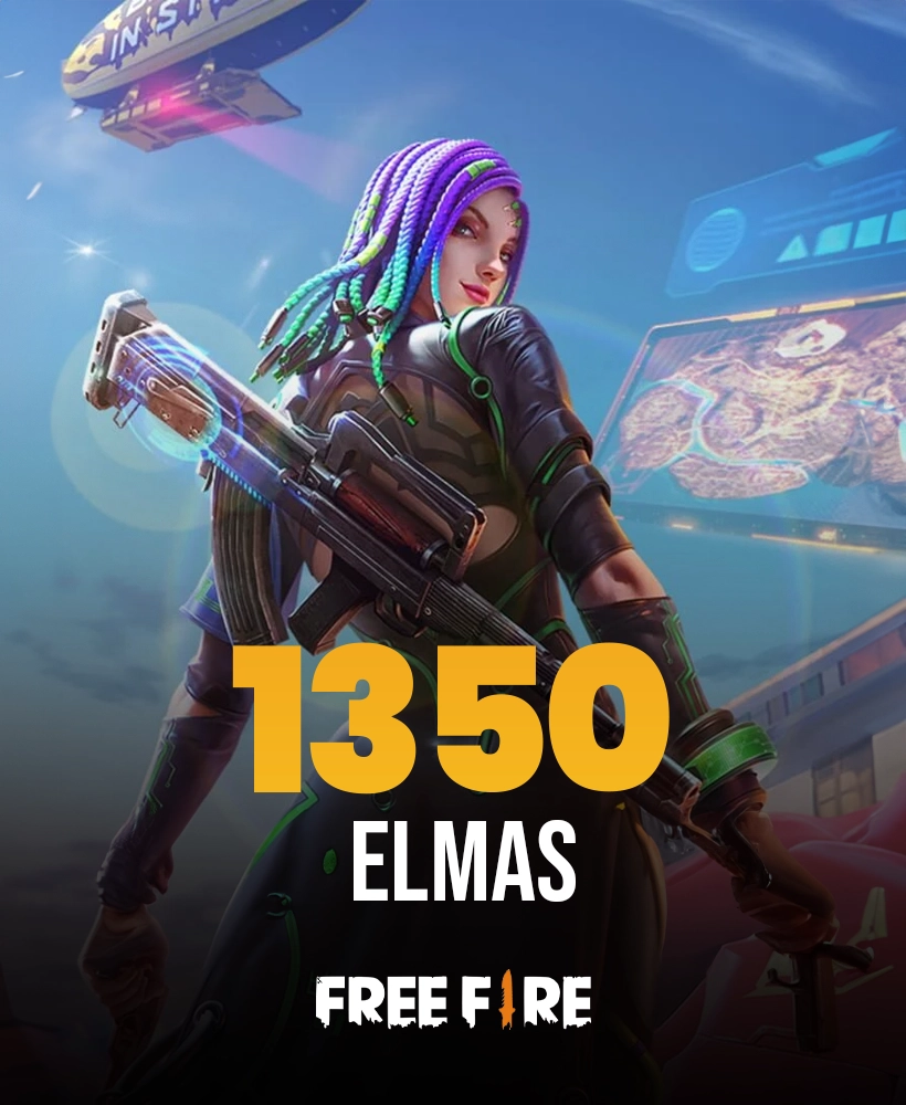 Free Fire 1350 Elmas